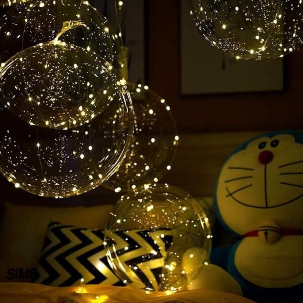 18-Pack LED Party Balloons with String Lights (Warm White) - Image 4