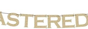 Pre-Installed Graduation Banner Decorations - Glitter Paper