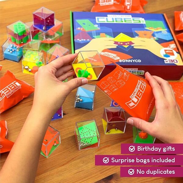 Brain Teaser Puzzle Cubes – 30-Pack Party Favors & Goodie Bag Stuffers for Kids Ages 3-8, Birthday & Classroom Prizes - Image 3