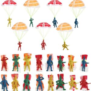 40PCS Mini Parachute Toys – Outdoor Flying Army Paratroopers for Kids Ages 3-9, Party Favors