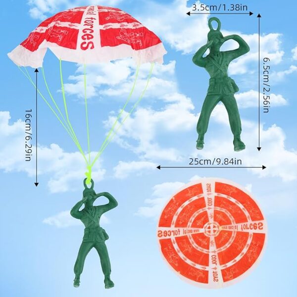 40PCS Mini Parachute Toys – Outdoor Flying Army Paratroopers for Kids Ages 3-9, Party Favors - Image 2