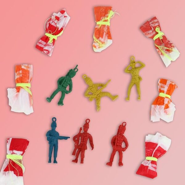 40PCS Mini Parachute Toys – Outdoor Flying Army Paratroopers for Kids Ages 3-9, Party Favors - Image 3