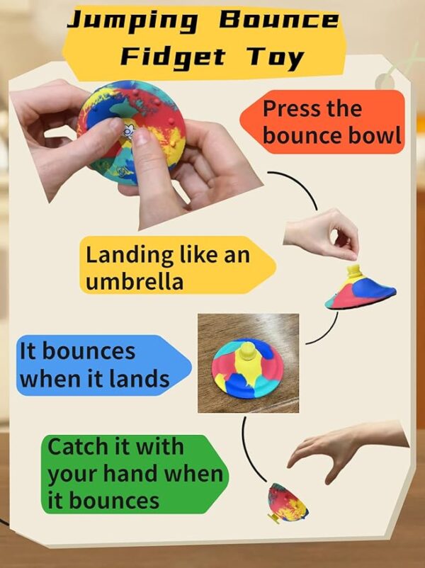 12pcs Jumping Bounce Fidget Toys – Pop-Up Balls for Kids, Party Favors & Goodie Bag Stuffers - Image 4