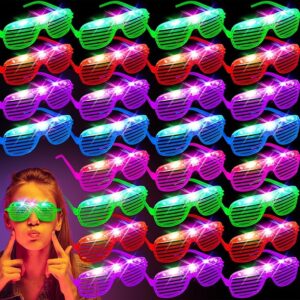 28 PCS Light-Up LED Glow Glasses – Glow-in-the-Dark Party Favors for Kids & Adults