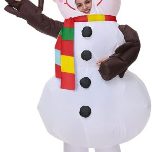Santa Claus Inflatable Costume - Xmas Blow Up Suit Christmas Jumpsuit