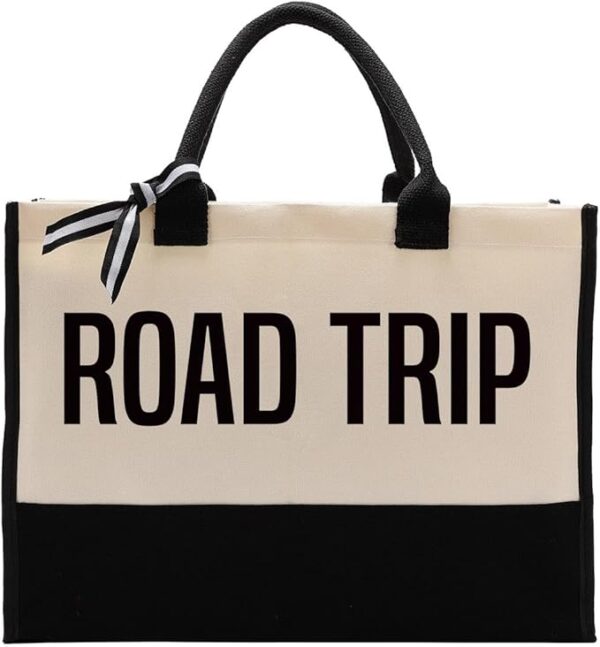 Cotton Canvas Tote Bag - Weekend & Travel Gift for Women