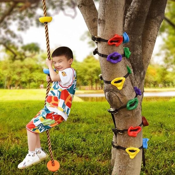 Ninja Tree Climbing Kit - 12 Holds & Rope - Image 2