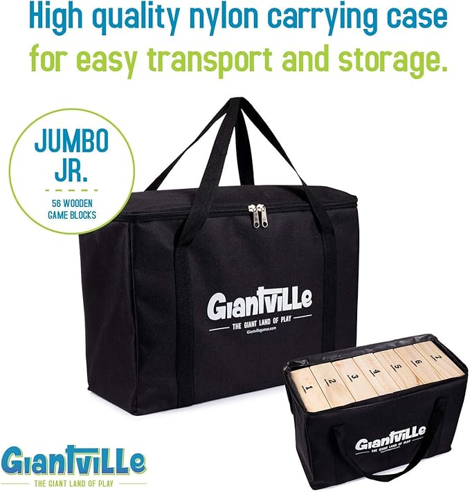 56-Piece Premium Pine Wood Tower Game with Carry Bag - Image 4