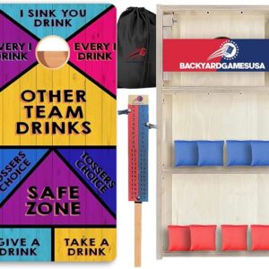 Regulation Cornhole Set - Baltic Birch 2x4 Boards, Score Tower & Bags (USA Made)