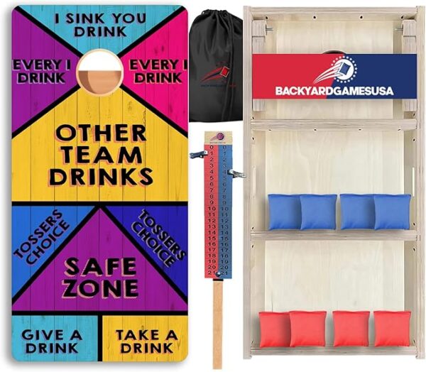 Regulation Cornhole Set - Baltic Birch 2x4 Boards, Score Tower & Bags (USA Made)