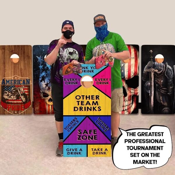 Regulation Cornhole Set - Baltic Birch 2x4 Boards, Score Tower & Bags (USA Made) - Image 3