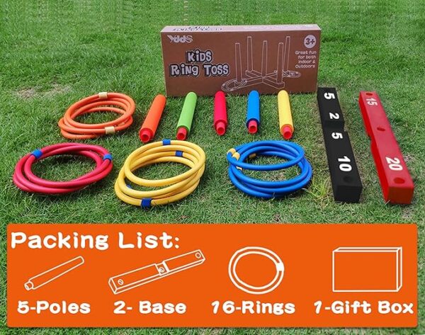 Kids Ring Toss Game - Indoor/Outdoor Foam Set - Image 2