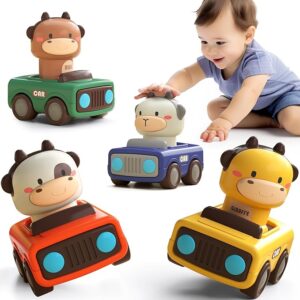 Press-to-Go Animal Cars for Toddlers 1-3