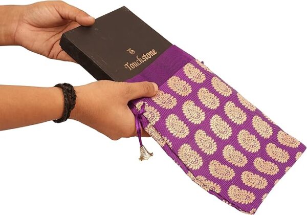 Touchstone 9-Pack Reusable Gift Bags (7"x5") - Drawstring Paisley - Image 4