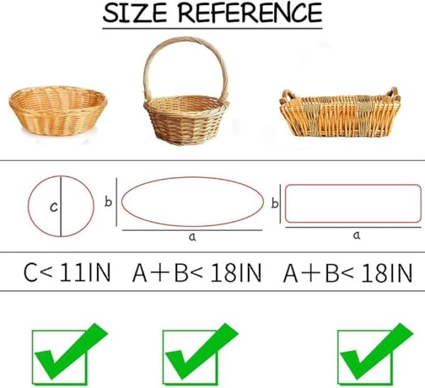 Amsthow Clear Cellophane Basket Bags, 20ct (18"x25") with Bows - Image 2