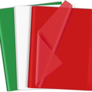 120 Sheets Christmas Tissue Paper - Red, Green, White
