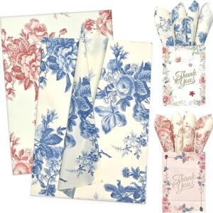Peony Tissue Paper, 60 Sheets (20"x14") – Vintage Floral Gift Wrap