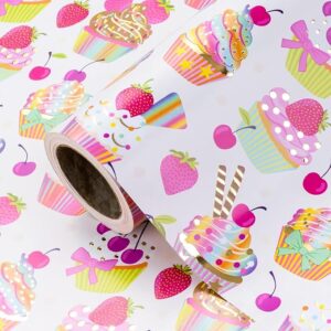 Gold Foil Wrapping Paper, Mini Roll (17"x16.5') – Cupcake Design