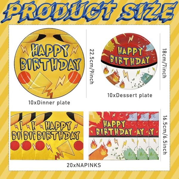 40pc Happy Birthday Disposable Tableware Set (Serves 10) - Image 2