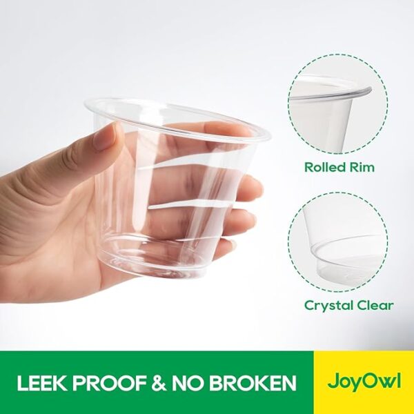 600 Pack 9oz Clear Plastic Cups - Disposable PET - Image 3