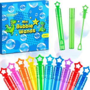 32-Pack Mini Bubble Wands (8 Colors) - Party Favors