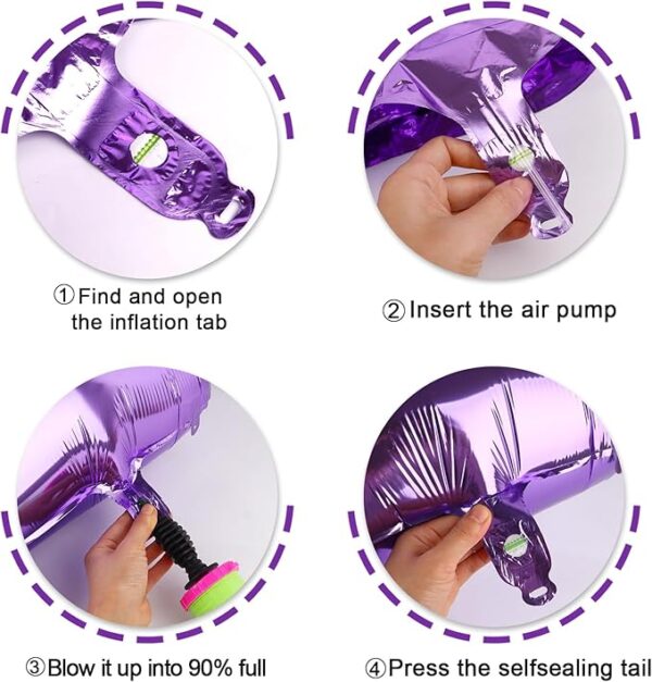 Jumbo Purple Number 6 Balloon - 40 Inch Foil Mylar - Image 4