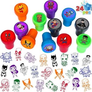 24pc Superhero Stampers - Party Favors & Goody Bag Stuffers