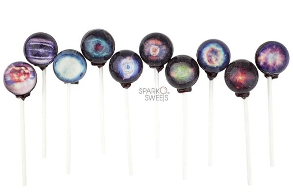 Galaxy Lollipops – 10 Watermelon Flavor, Supernova Design, 2 lbs, Handmade USA - Image 2