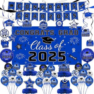 Class of 2025 Blue Graduation Decor Set