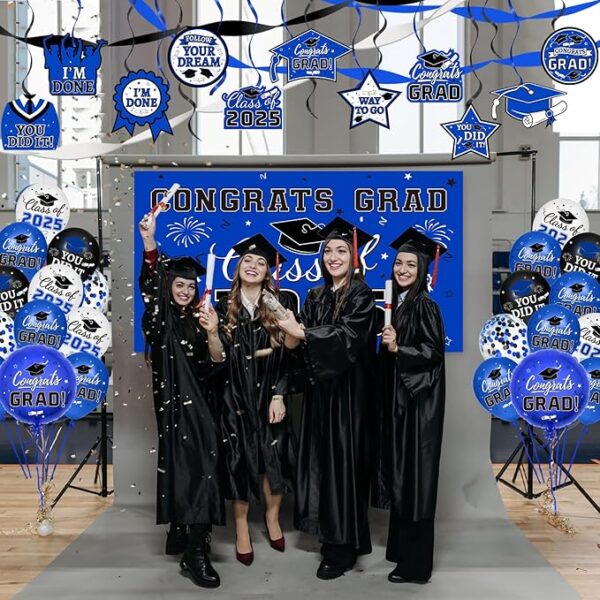 Class of 2025 Blue Graduation Decor Set - Image 4