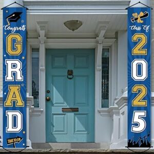 2025 Blue & Gold Congrats Grad Porch Sign