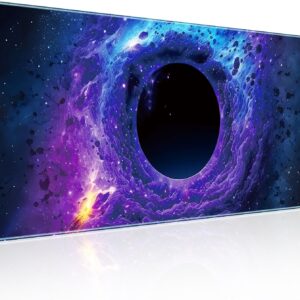 XXL Gaming Mouse Pad Black Hole Tech Design, Ultra-Smooth Fabric Surface, Non-Slip Rubber Base for Stable Precision Control, Extended 31.5 × 11.8 Inch Desk Mat