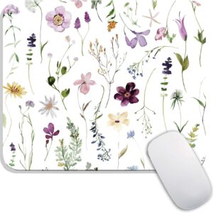 Personalized Flower Mouse Pad, Non-Slip Rubber Base, Washable