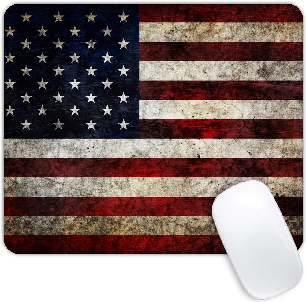 Patriotic Flag Mouse Pad for Office & Home