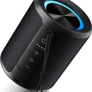 Portable Mini Bluetooth Speaker, 15W Loud Bass Stereo, IPX7 Waterproof, 2600mAh Battery, BT5.3, TWS, Outdoor & Home