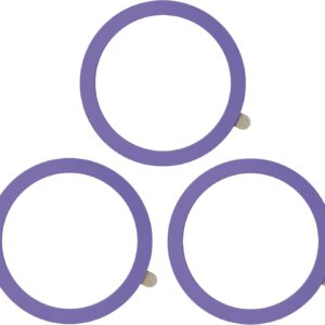 Universal Magnetic Metal Ring Sticker for Phone Cases, Mag-Compatible Mount Adapter, 3-Pack, Light Purple