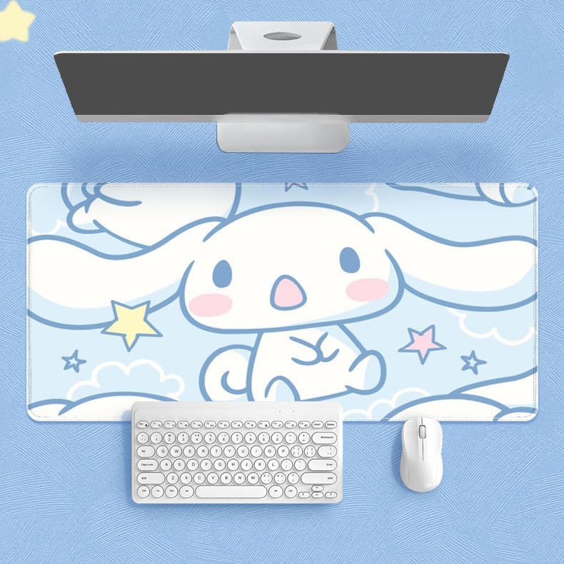 XXL Extended Gaming Mouse Pad, Cute Anime Cartoon Desk Mat for Girls and Women, Smooth Fabric Surface, Stitched Edges, Large 27.6 × 11.8 Inch Mouse Mat - Image 2