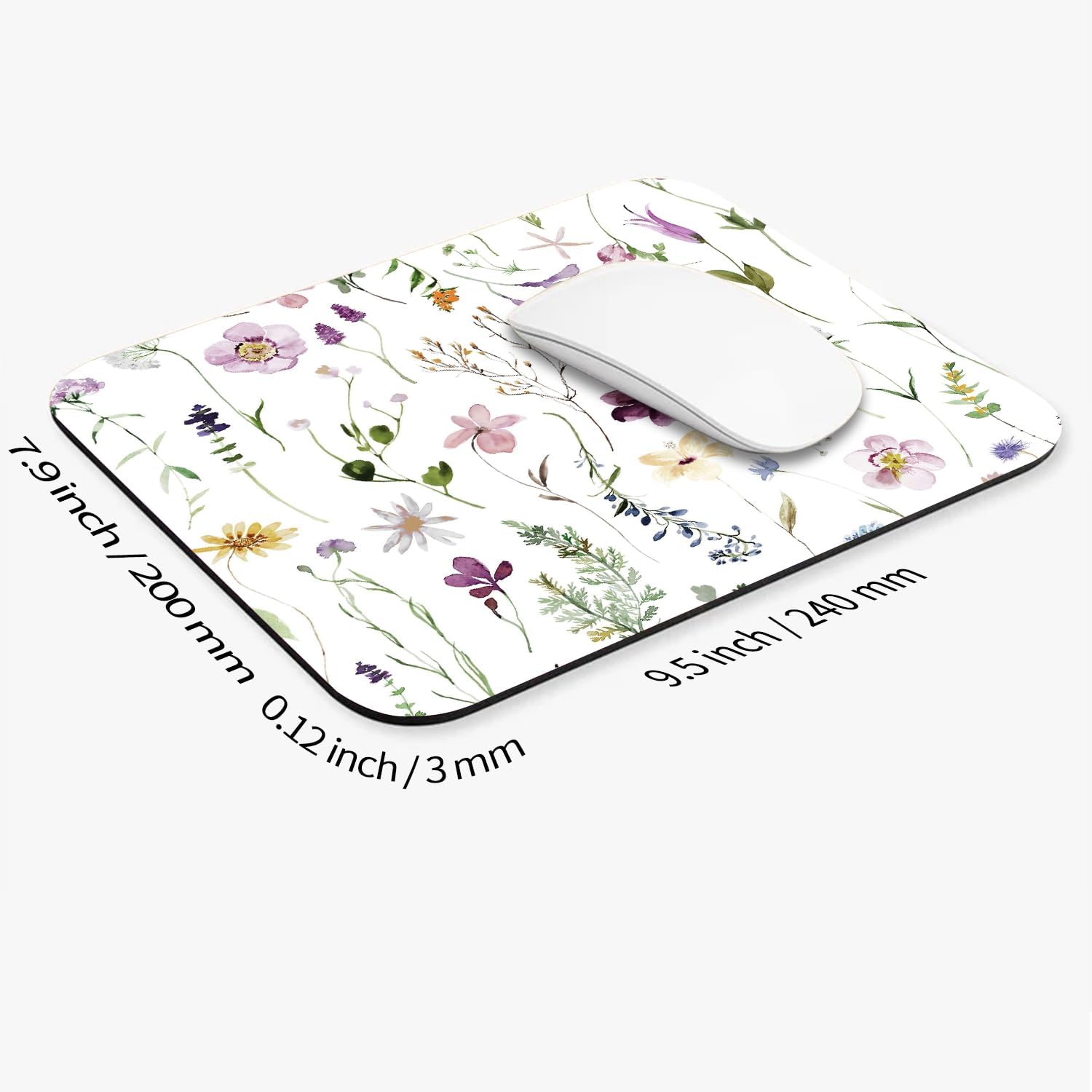Personalized Flower Mouse Pad, Non-Slip Rubber Base, Washable - Image 4