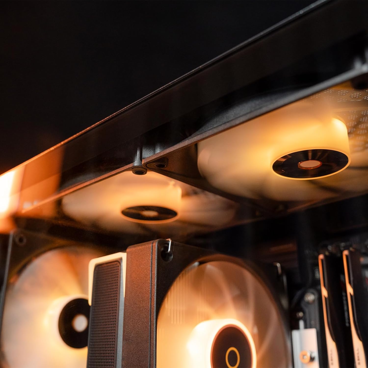 3 Pack 120mm ARGB PC Case Fans, 2000RPM High Airflow, 4-Pin PWM, Low-Noise Hydraulic Bearing Cooling Fans - Image 2