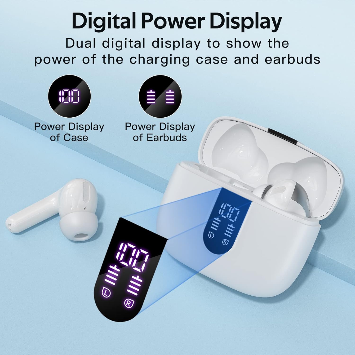 Wireless Bluetooth Earbuds with Mic, 60H Playtime - Image 4
