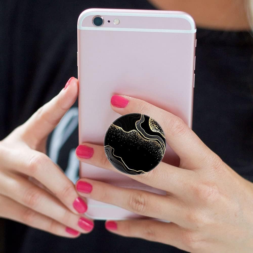 6 Pack Expandable Phone Grip & Stand – Cellphone Holder for Smartphones, Assorted Colors: Blue, Green, Black, Rose Gold, Marble - Image 2