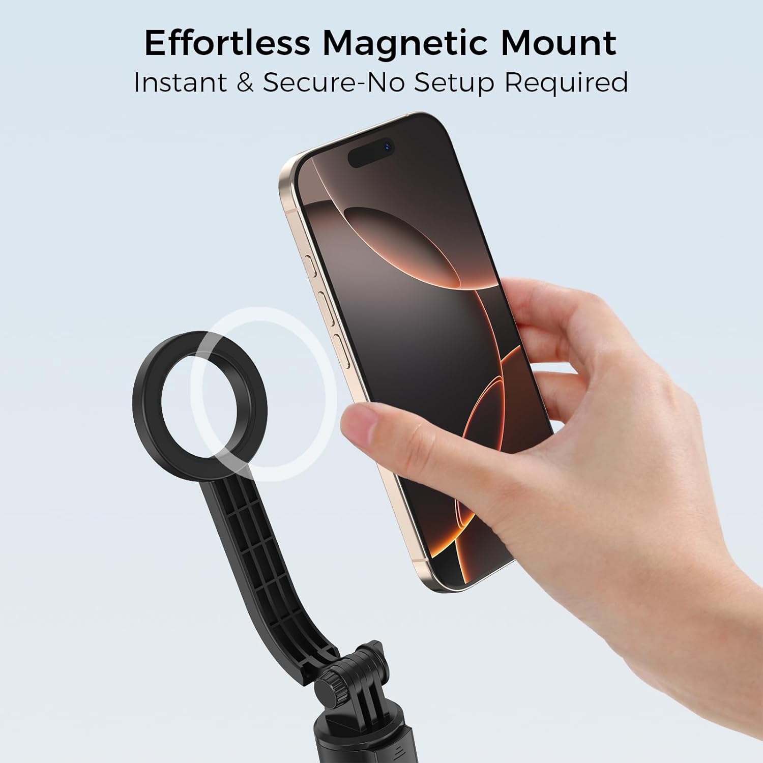 67 Inch Magnetic Tripod Extendable Selfie Stick with Remote Adjustable Phone Mount Stand for Video Recording - Image 2