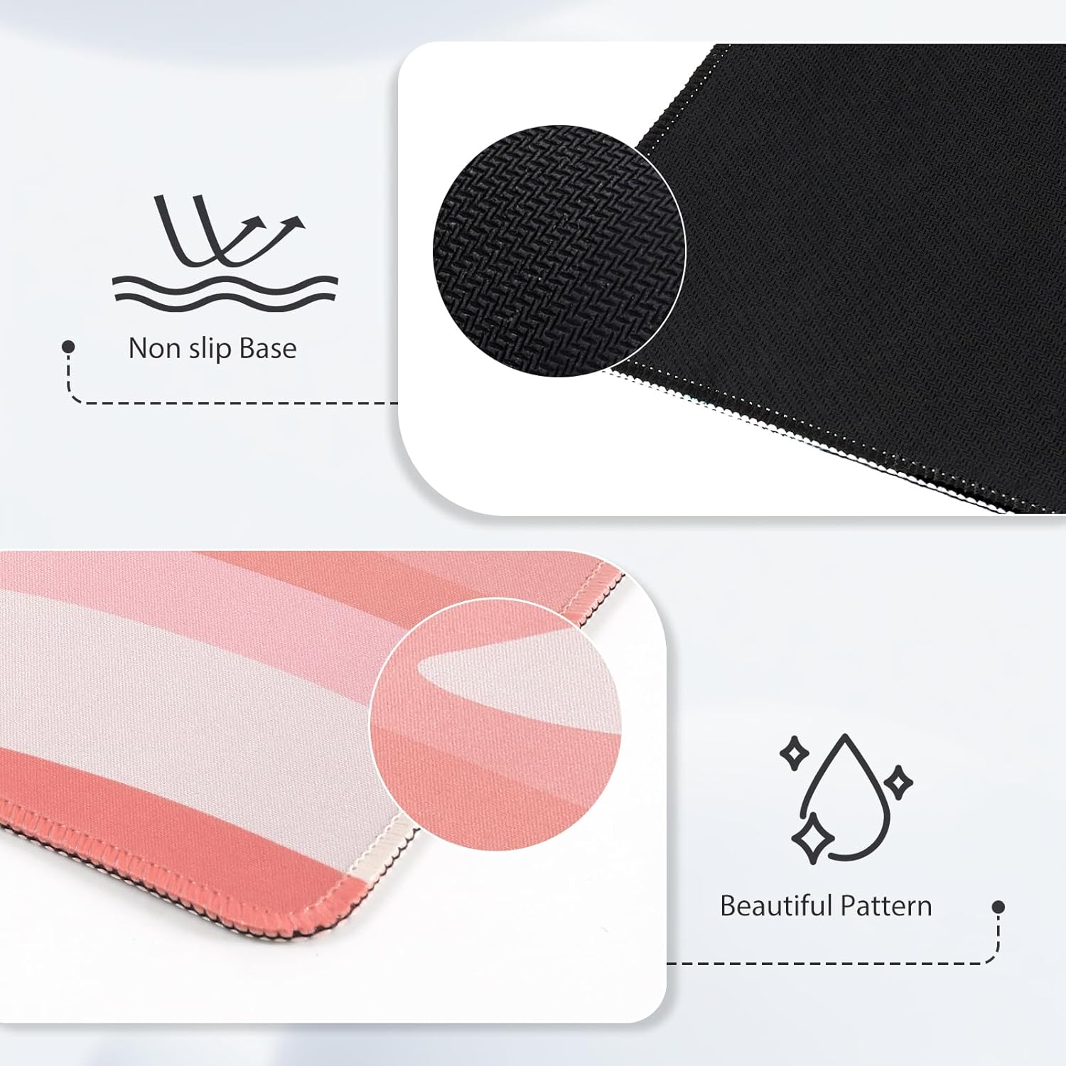 XXL Large Mouse Pad Extended Desk Mat with Non-Slip Rubber Base Stitched Edges Oversized Mousepad for Office and Home Use - Image 3