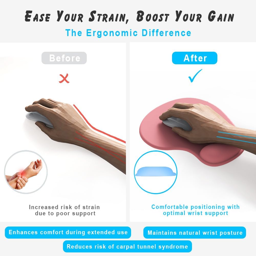 Gel Cushion Mouse Pad for Laptop & Desktop - Image 3