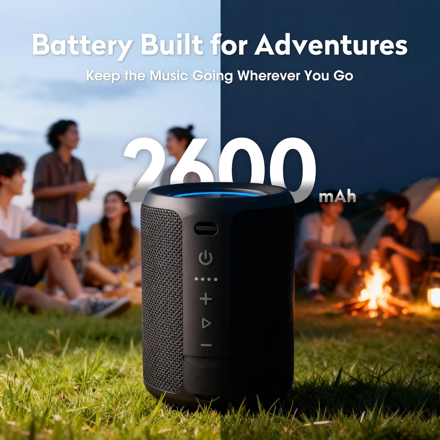 Portable Mini Bluetooth Speaker, 15W Loud Bass Stereo, IPX7 Waterproof, 2600mAh Battery, BT5.3, TWS, Outdoor & Home - Image 3