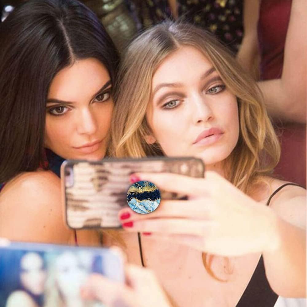 6 Pack Expandable Phone Grip & Stand – Cellphone Holder for Smartphones, Assorted Colors: Blue, Green, Black, Rose Gold, Marble - Image 3