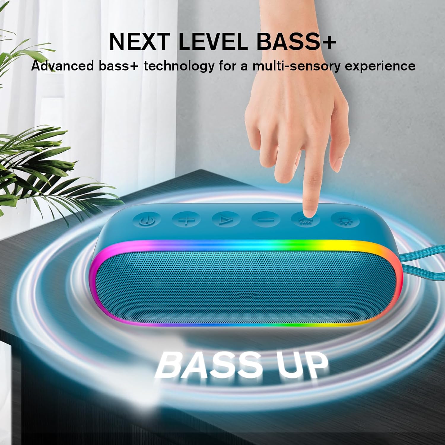 Bluetooth Speaker IPX7 Waterproof 20W Powerful Sound Portable Wireless Speaker with Extra Bass Outdoor Use for Beach Pool Camping Gift for Friends and Family - Image 3