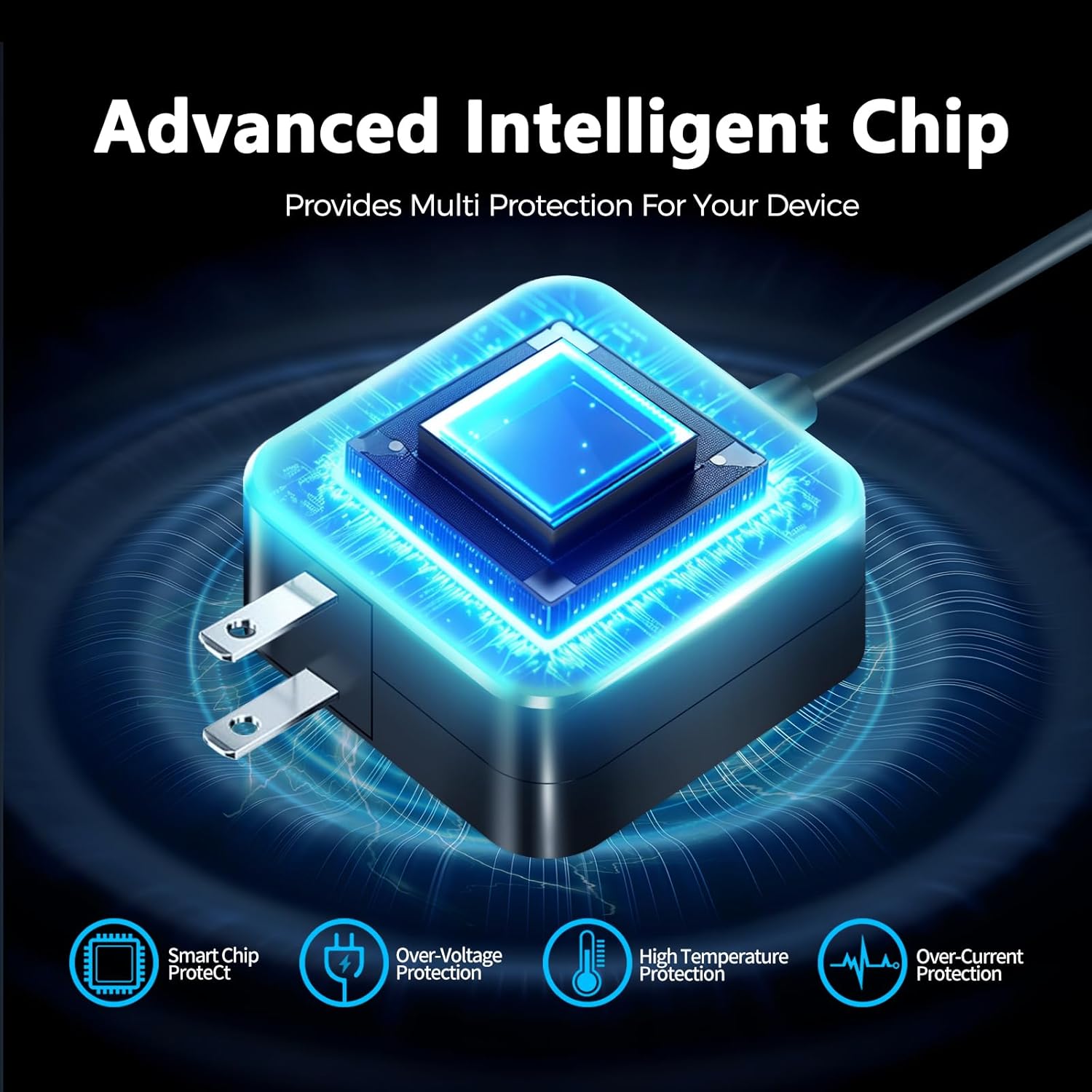 45W USB-C Fast Charger PD 3.0 AC Adapter with 6.6FT Cable Compatible with Steam Deck, Gaming Devices, Smartphones, Tablets, and Laptops - Image 3