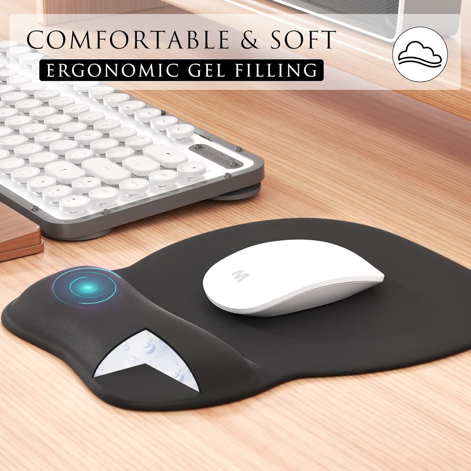 Ergonomic Mouse Pad with Gel Wrist Rest - Image 2